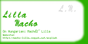 lilla macho business card